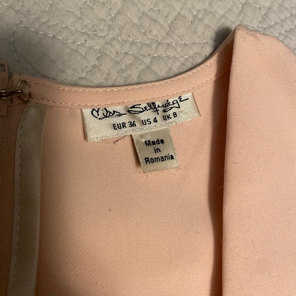 Gorgeous Pale Blush-Pink Zip Back Peplum Dress - Picture 6 of 7